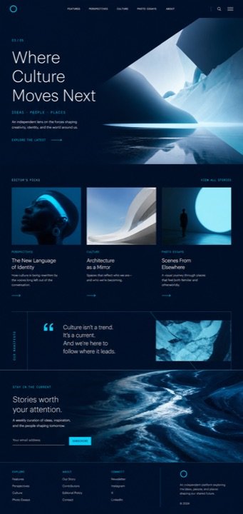 Cultural website design