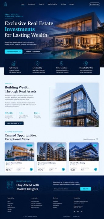 Finance website design