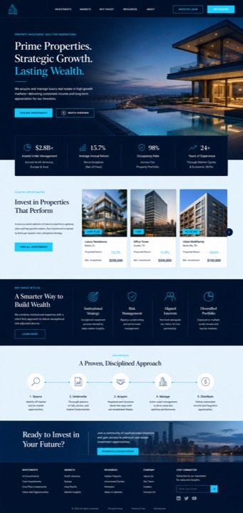 Investment website design