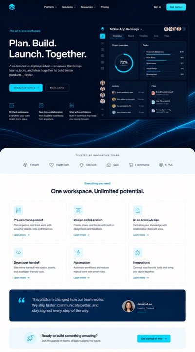 Platform website design