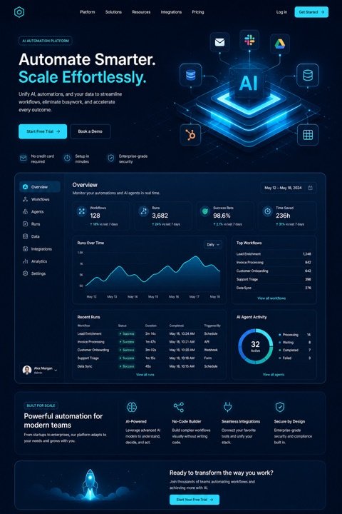 SaaS website design